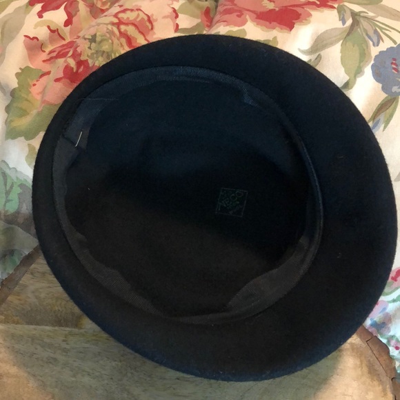 VINTAGE 60’s NECO Elongated Pillbox Hat WOOL black Audrey Hepburn VIBE Classic - Picture 2 of 12